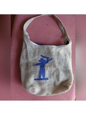 Vintage "Original by Fifie" Burlap Sack Hobo Tote Bag